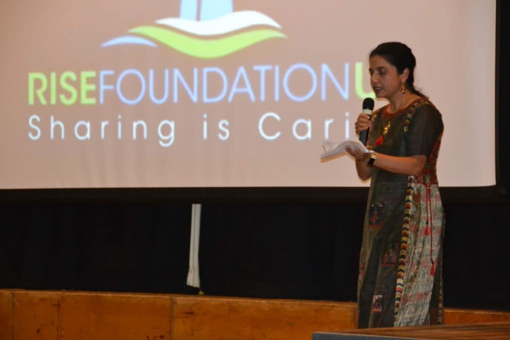Speaker at a Rise Foundation event